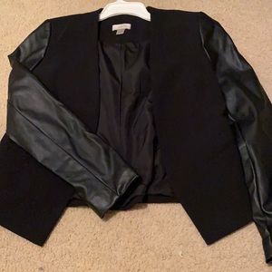 Half leather blazer